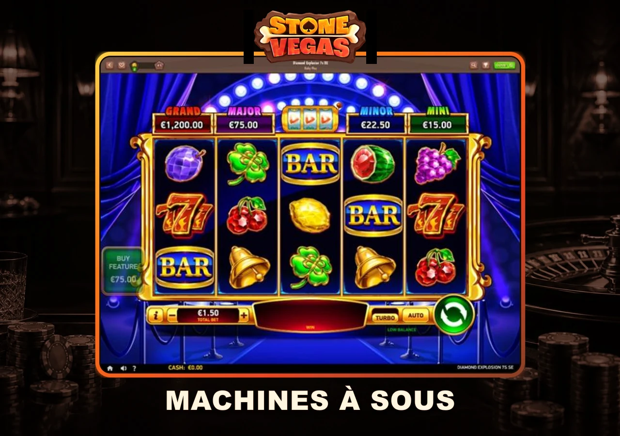Machine à sous ouverte dans Stone Vegas Casino