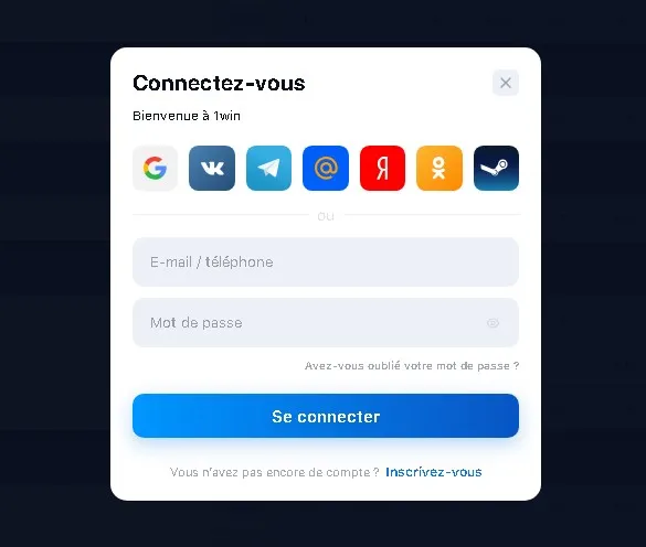 1win Connexion